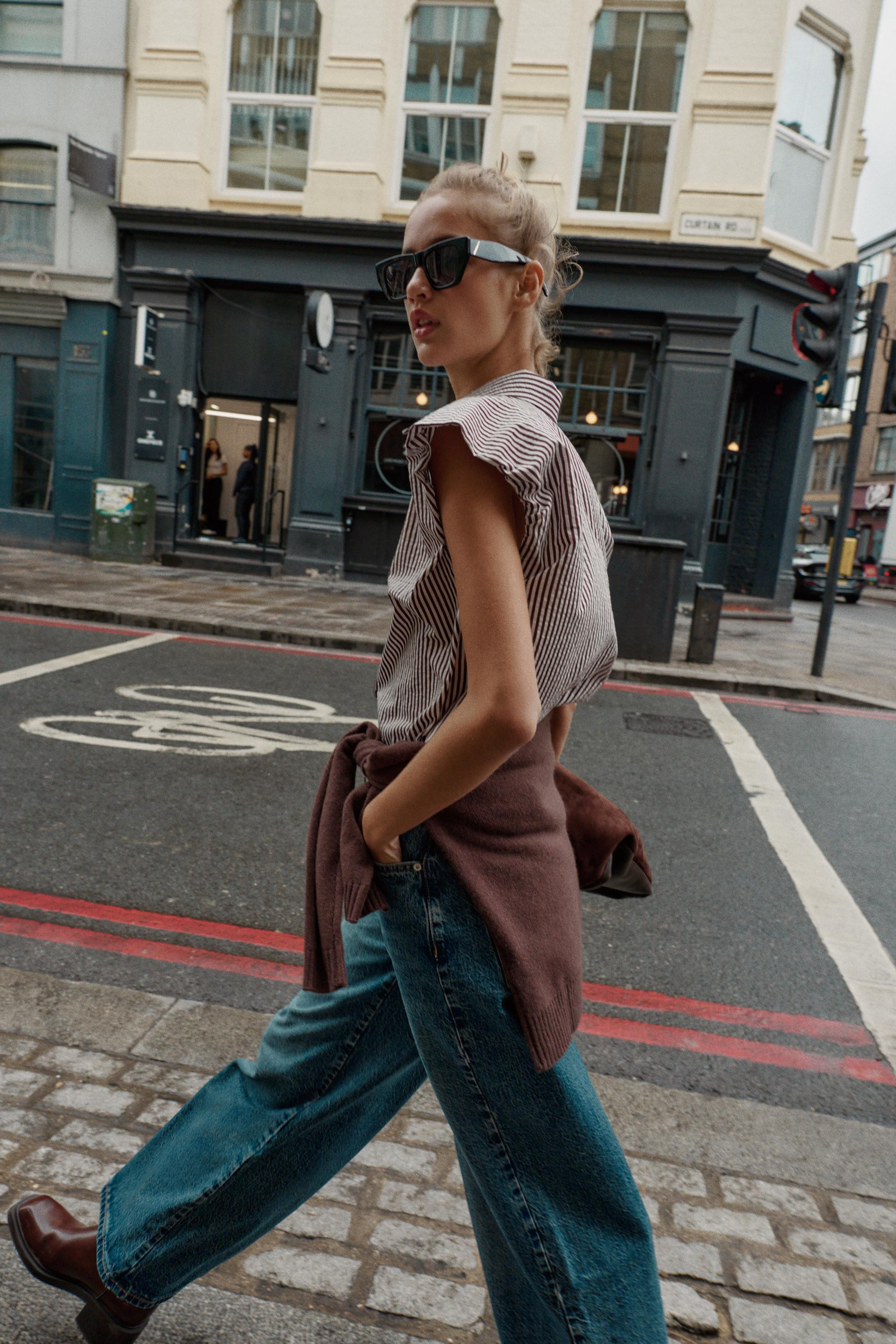 STRIPED PUFF SLEEVE SHIRT | Zara US