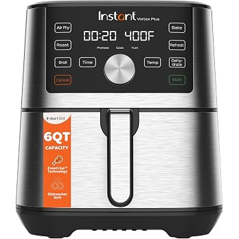 Instant Pot 6QT VORTEX Plus Air Fryer, 6-in-1, Air Fry, Broil, Dehydrate, Crisp, Roast, Reheat, B... | Amazon (US)