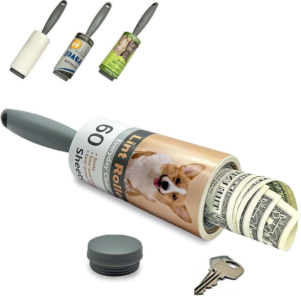 Lint Roller Diversion Safe Money Lint Rollers for Pet Hair, Sticky, Remover for Couch, Clothes Fu... | Amazon (US)