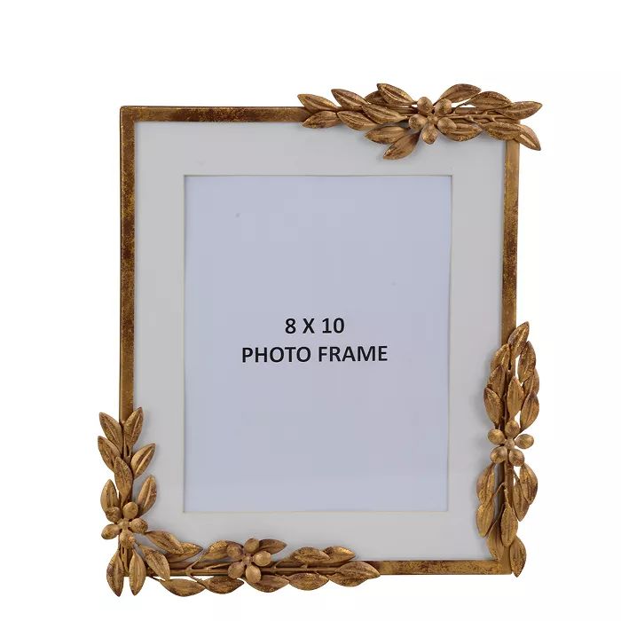 8"x10" Brass Flower And Leaf Wall Art Light Gold - Opalhouse™ | Target