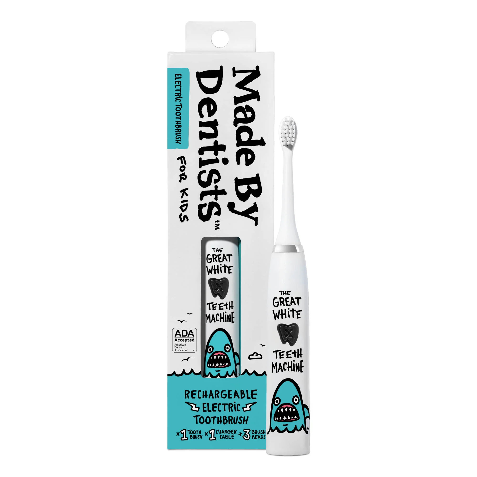 Kids Rechargeable Electric Toothbrush - Shark | Made By Dentists