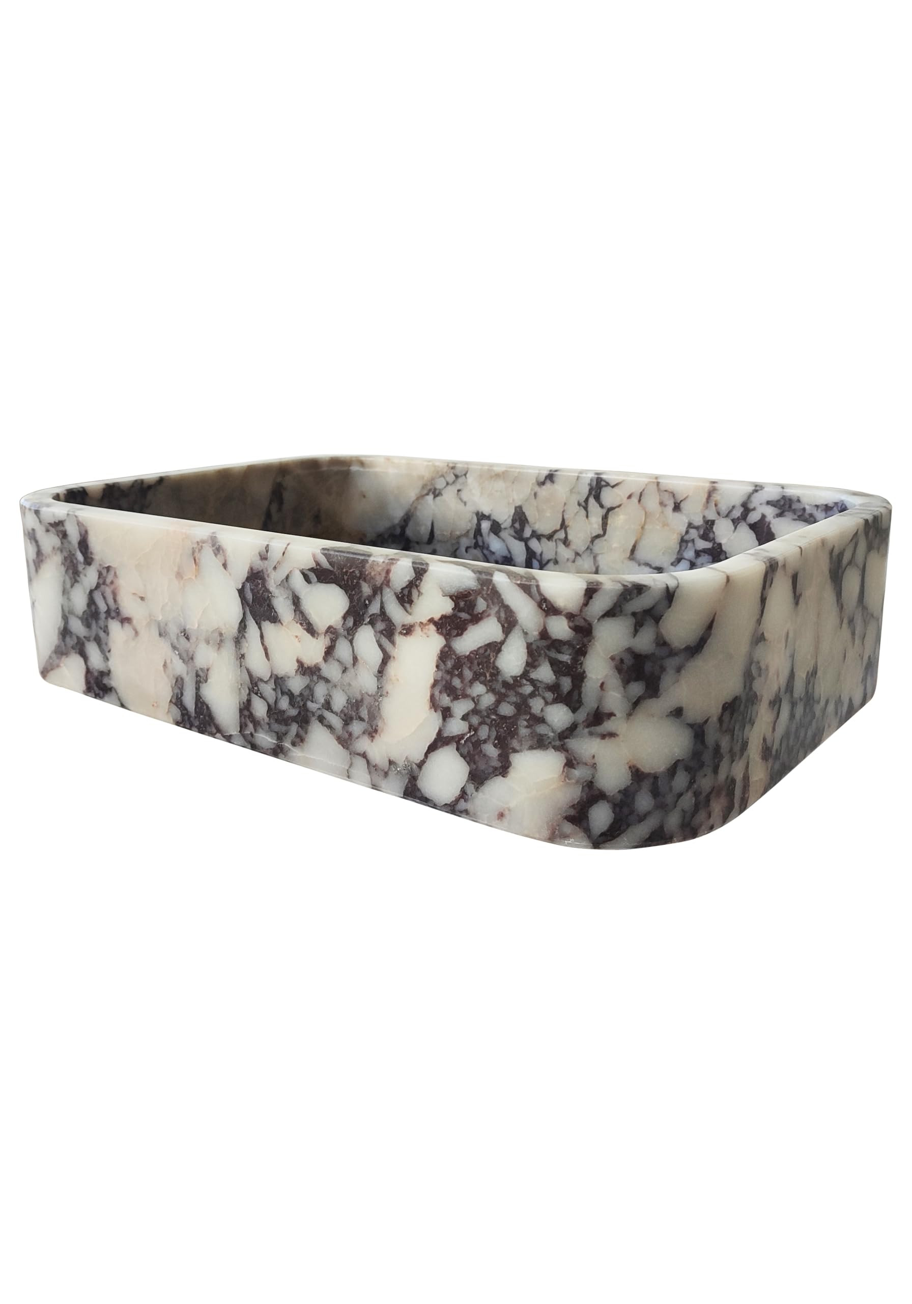 Unique Calacatta Violet 20x14x5 inch Marble Sink, Rectangular Vessel Sink, Bath Sink, Above Count... | Amazon (US)