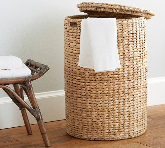 Seagrass Handcrafted Round Hamper | Pottery Barn (US)