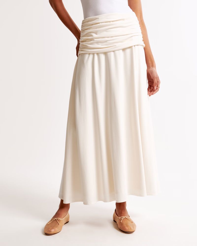 Women's Foldover Knit Maxi Skirt | Women's New Arrivals | Abercrombie.com | Abercrombie & Fitch (US)