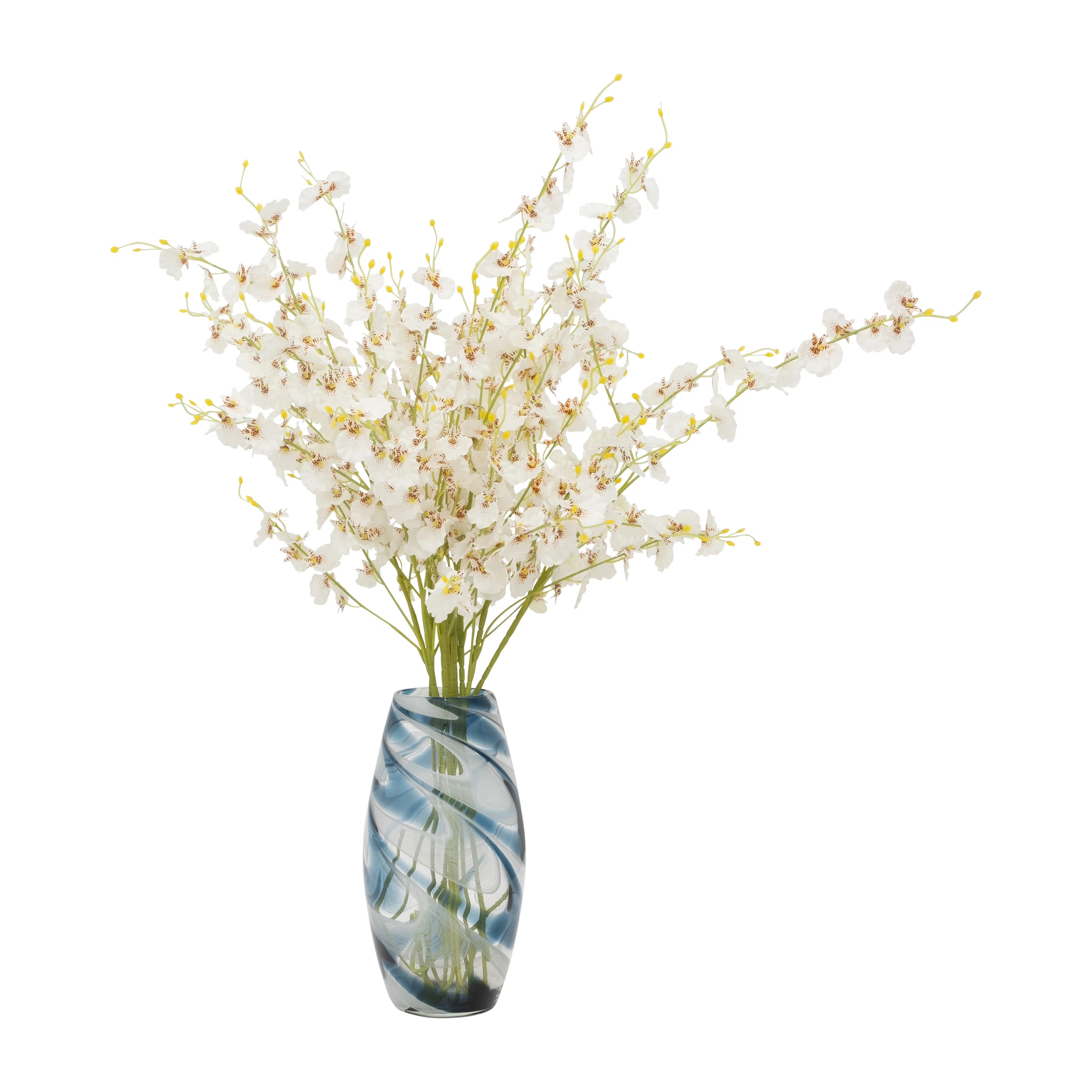 Hand-Blown Glass Vase with Elegant Swirl Design | Wayfair North America