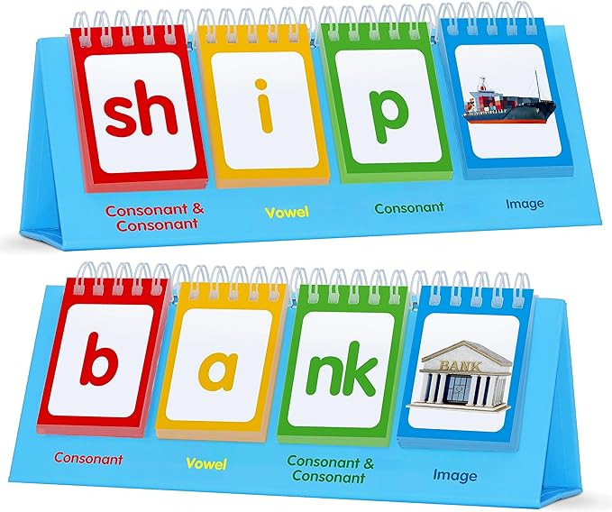 CVCC & CCVC Flip Charts, 40 Words Builder Phonic Games Freestanding Flip Chart Manipulative Spell... | Amazon (US)