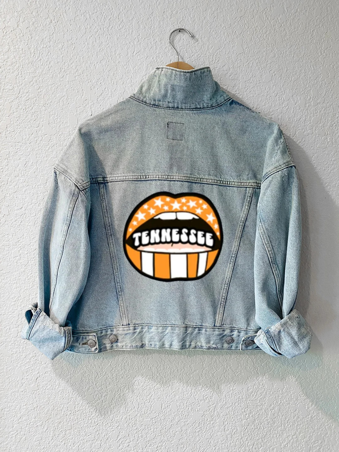 Tennessee Jean Jacket, Vols Jacket, Tennessee Pearl Jean Jacket, Pearl Jean Jacket, Gift for Her,... | Etsy (US)
