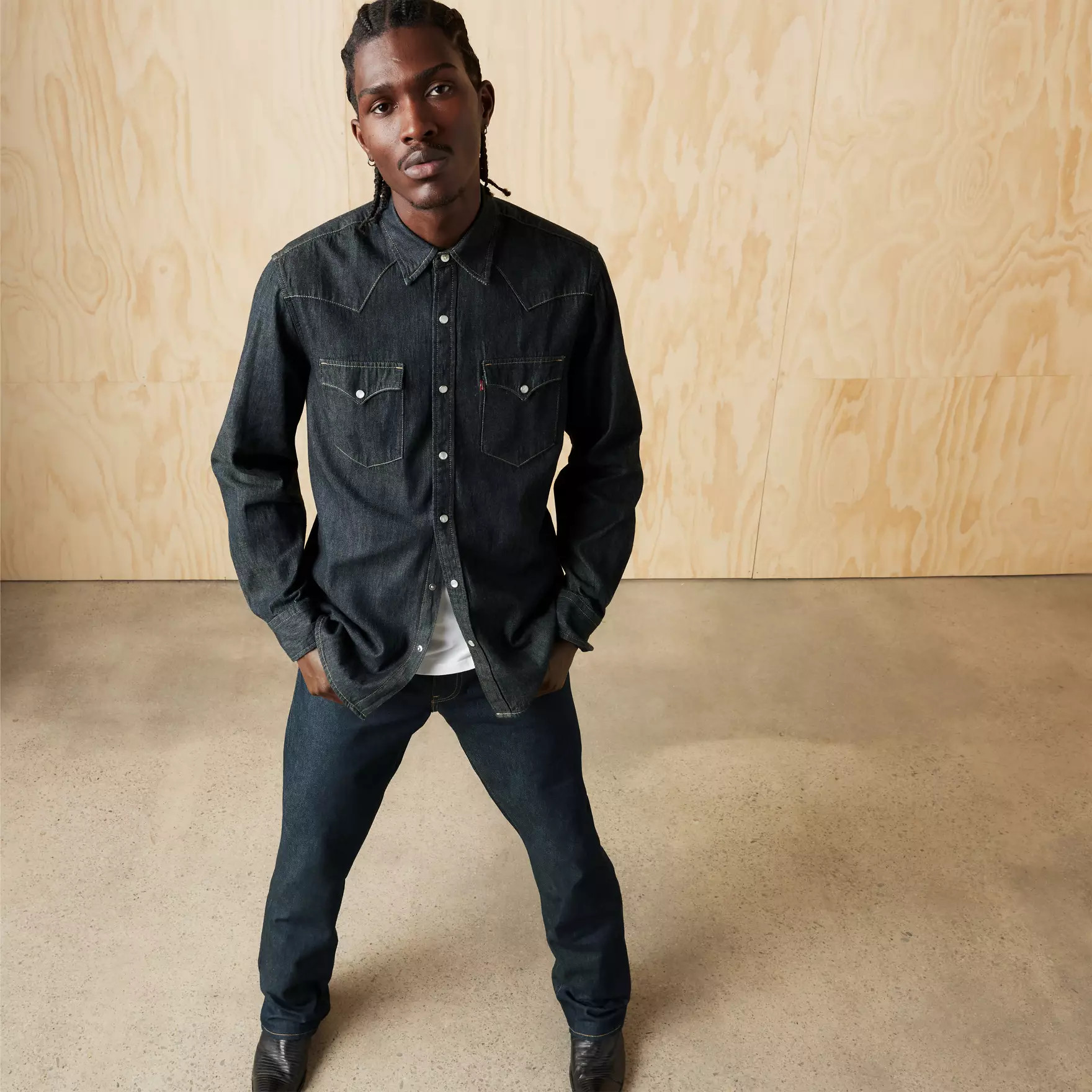 Classic Standard Fit Western Shirt - Dark Wash | Levi's® US | Levi's US