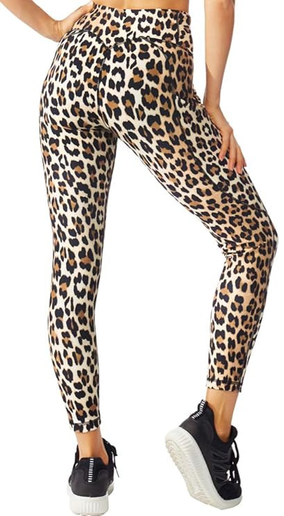 FITTIN Printed Yoga Leggings for Women with Pocket - for Running Sports Fitness Gym | Amazon (US)