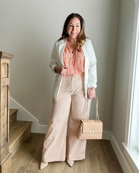 Spring Workwear  

Fit tips: blazer tts, L // blouse tts, L // pants size up, 14R

Orange blouse  workwear  style guide  white blazer  style guide outfit  looks  spring workwear  spring style 

#LTKmidsize #LTKSeasonal #LTKworkwear