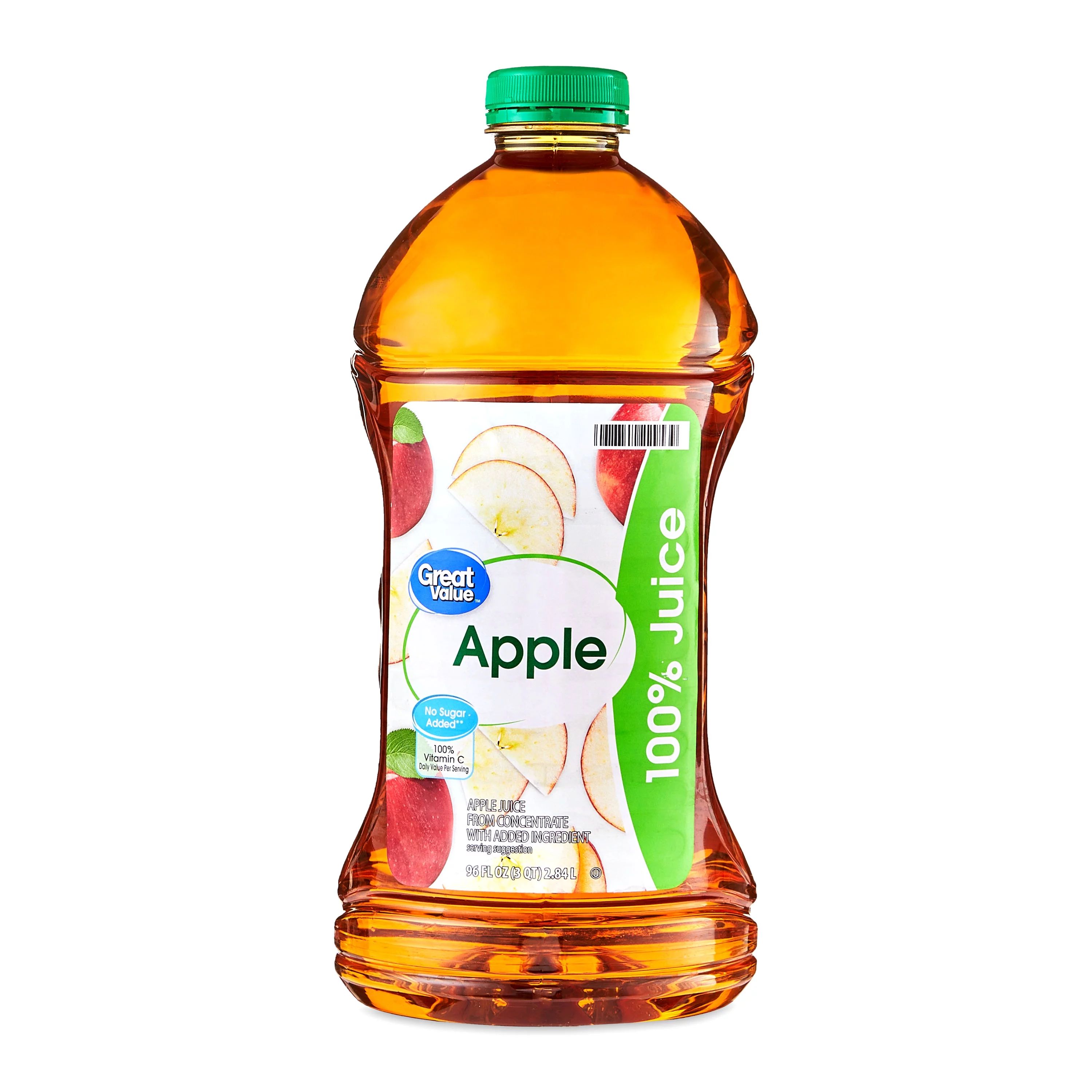 Great Value 100% Apple Juice, 96 fl oz | Walmart (US)