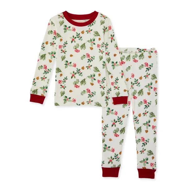 Nature's Holiday Organic Cotton Celebration Pajamas - 3 Toddler | Burts Bees Baby