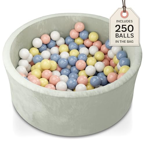 Ball Pit, 250 Balls Pit for Toddlers 1-3, Baby Ball Pit, Soft Play, Foam Ball Pit for Babies, Kids Ball Pit, Dog Ball Pit, Baby Ball Pit with Balls Included, Ballpit, Toddler Ball Pit, Ball Pit Dogs | Amazon (US)