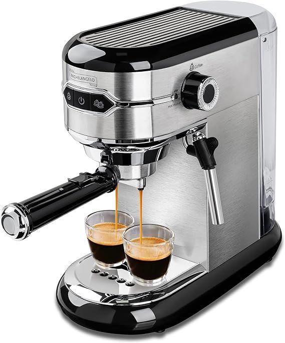 MICHELANGELO 15 Bar Espresso Machine with Milk Frother, Expresso Coffee Machines, Stainless Steel... | Amazon (US)