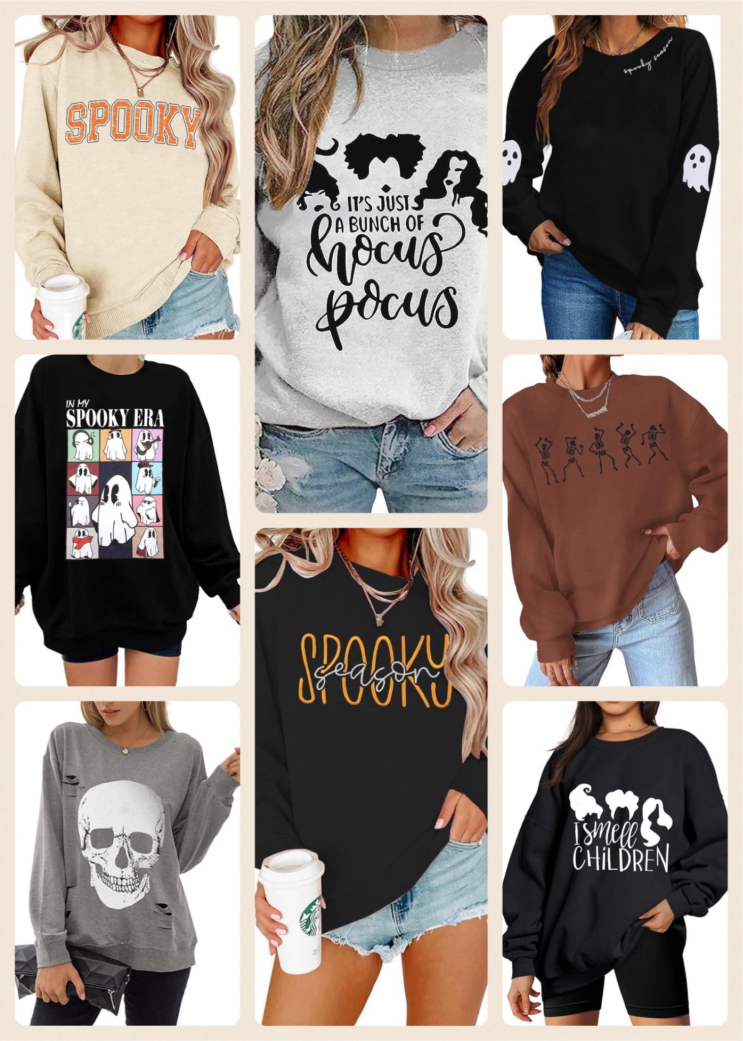 Women’s Halloween Sweatshirts! Hocus Pocus, Spooky, Skull, ghost, Halloween outfit
#halloweenshirt #fallsweatshirt #sweatshirt #halloween #womenssweatshirt

#LTKOver40 #LTKSaleAlert #LTKHalloween