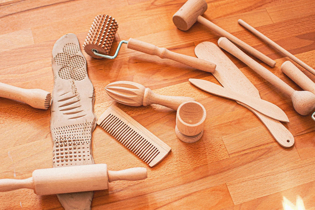 Wooden Play Dough Tools, Playdough Sensory Kit, Waldorf Play Dough Tools, Waldorf Play Dough Kit,... | Etsy (US)