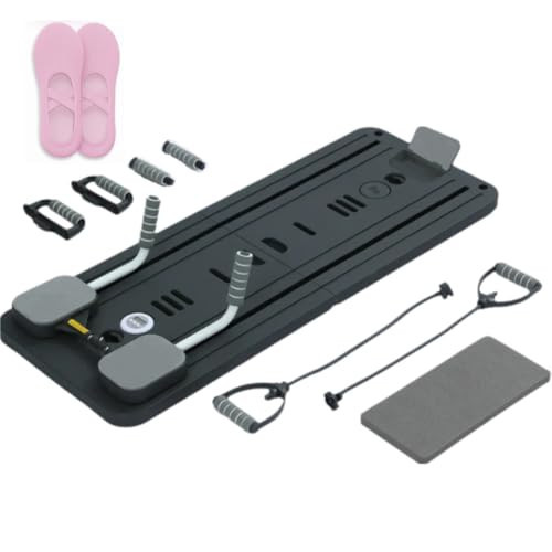 Flo Pilates Portable Reformer, 2025 Pilates Reformer Set, Multi-Purpose Foldable Pilates Reformer Board for Strength, Balance & Flexibility, Full-Body Workouts (Black) | Amazon (US)