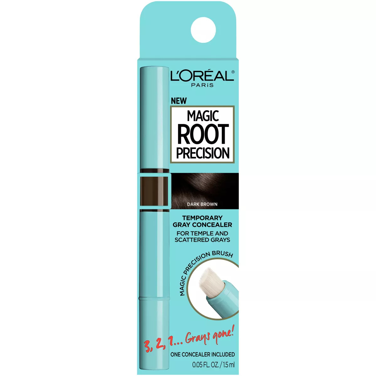L'Oreal Paris Magic Root Precision Temporary Gray Concealer - Dark Brown - 0.05 fl oz | Target