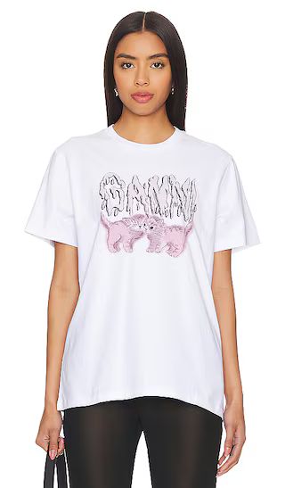 Basic Jersey Cats Relaxed T-Shirt in Bright White | Revolve Clothing (Global)