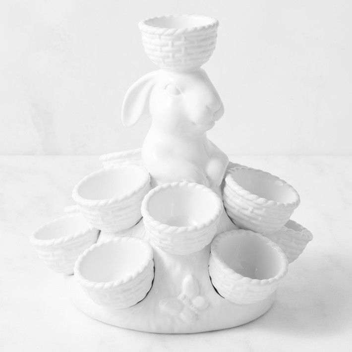 Sculptural Bunny Ceramic Egg Holder | Williams-Sonoma