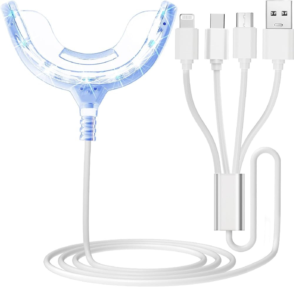 Teeth Whitening Accelerator Light, 16x More Powerful Blue LED Light, Mouth Tray Teeth Whitening E... | Amazon (US)