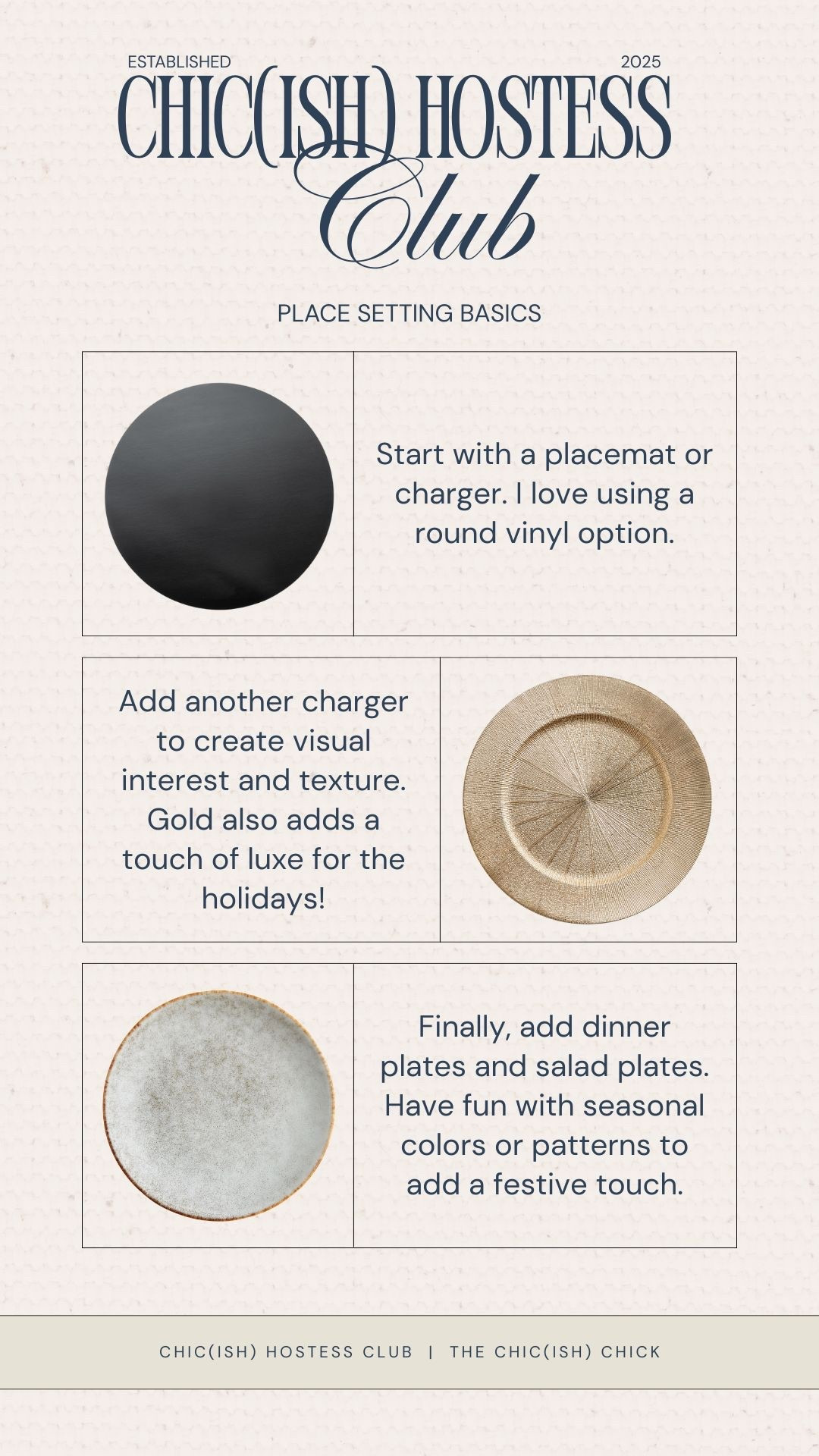 Start each place setting with a placemat/charger, salad, and dinner plate. These are some of my favorites for fall. 

#LTKStyleTip #LTKHoliday #LTKSeasonal