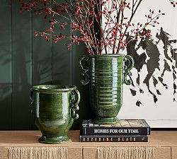Ceramic Ornate Handled Vase | Pottery Barn (US)