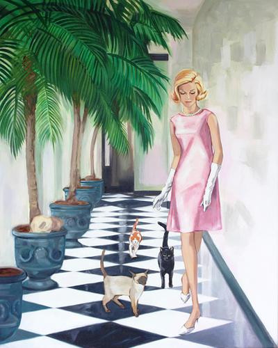 The Cat Governess by Rose Morrison on Artfully Walls | Artfully Walls