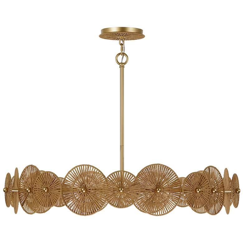 Abbott 5-Light Pendant in Distressed Gold by Breegan Jane | Lamps Plus
