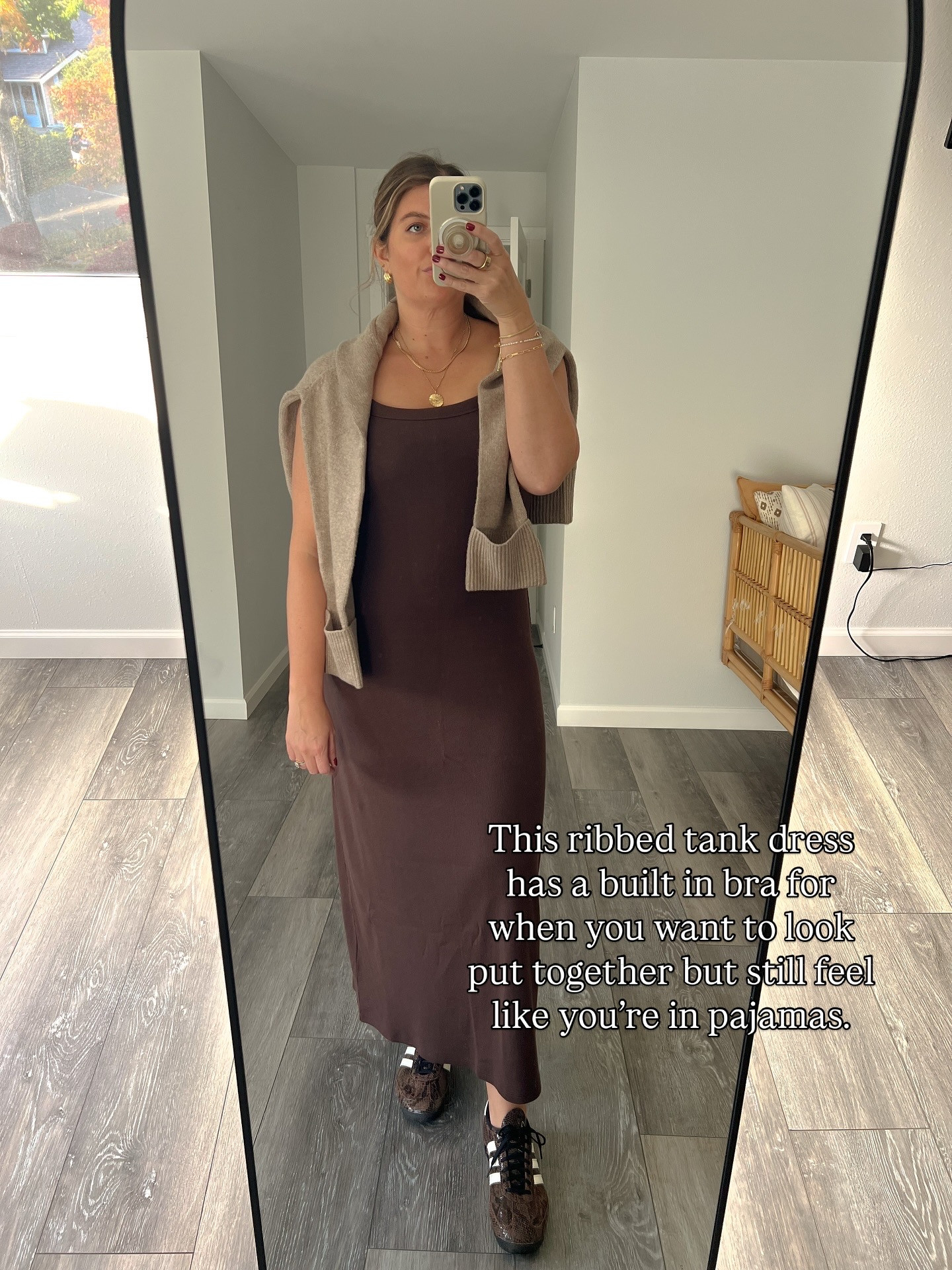 Abercrombie basics that I’m actually obsessed with 🤎

Soft sweatshirts + tees, classic denim, and easy layers you’ll live in all season. All comfy, neutral, and mom life approved 👏🏼

Details and sizing info all below. 

Essential 90s bra free rib midi dress in dark coffee color (I’m wearing a large) 

Full Zip Sweatshirt + Built-In Bra Tank (color: Chocolate Brown) Bra tank was amazing material, but I didn't love the actual pads so I removed them and will still need to wear a bra most likely. Size down if you want to hold the girls in 😉 I went up to an XL in zip up for an oversized fit. 

Essential Tuckable Baby Tee in light grey (wearing a large) and Crewneck sweater (wearing a large) in color Light brown

Long-Sleeve Cozy Lounge Knit Tee in color Vivid Red (wearing a medium)

Low Rise Ultra Loose Jeans. I got my true size and they were the perfect loose fit. Feels like wearing sweats! 

Seattle Seahawks Oversized Crew (wearing my true size Medium - it runs very oversized, could have done a small)

I also linked a few extra staples I couldn’t resist linking for you as well! A lot of these are currently on sale with code: NEWFORYOU

Follow me on Instagram @jennaoutwest for more!  

 

#LTKOver40 #LTKSaleAlert #LTKFindsUnder100