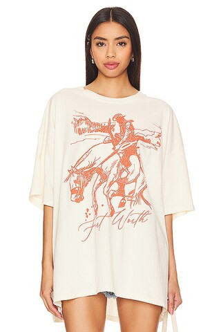 DAYDREAMER Fort Worth Tee in Stone Vintage from Revolve.com | Revolve Clothing (Global)