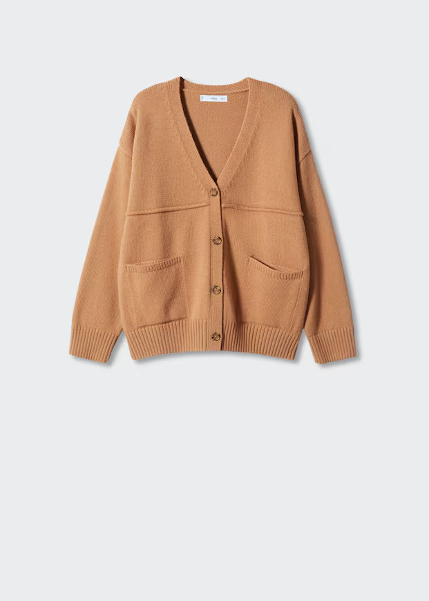 Pocket knit cardigan -  Women | Mango United Kingdom | MANGO (UK)
