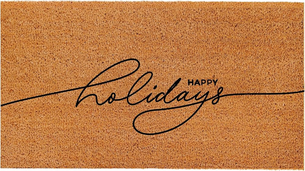 THEODORE MAGNUS Natural Coir Doormat with Non-Slip Backing - 17 x 30 - Outdoor/Indoor - Christmas... | Amazon (US)