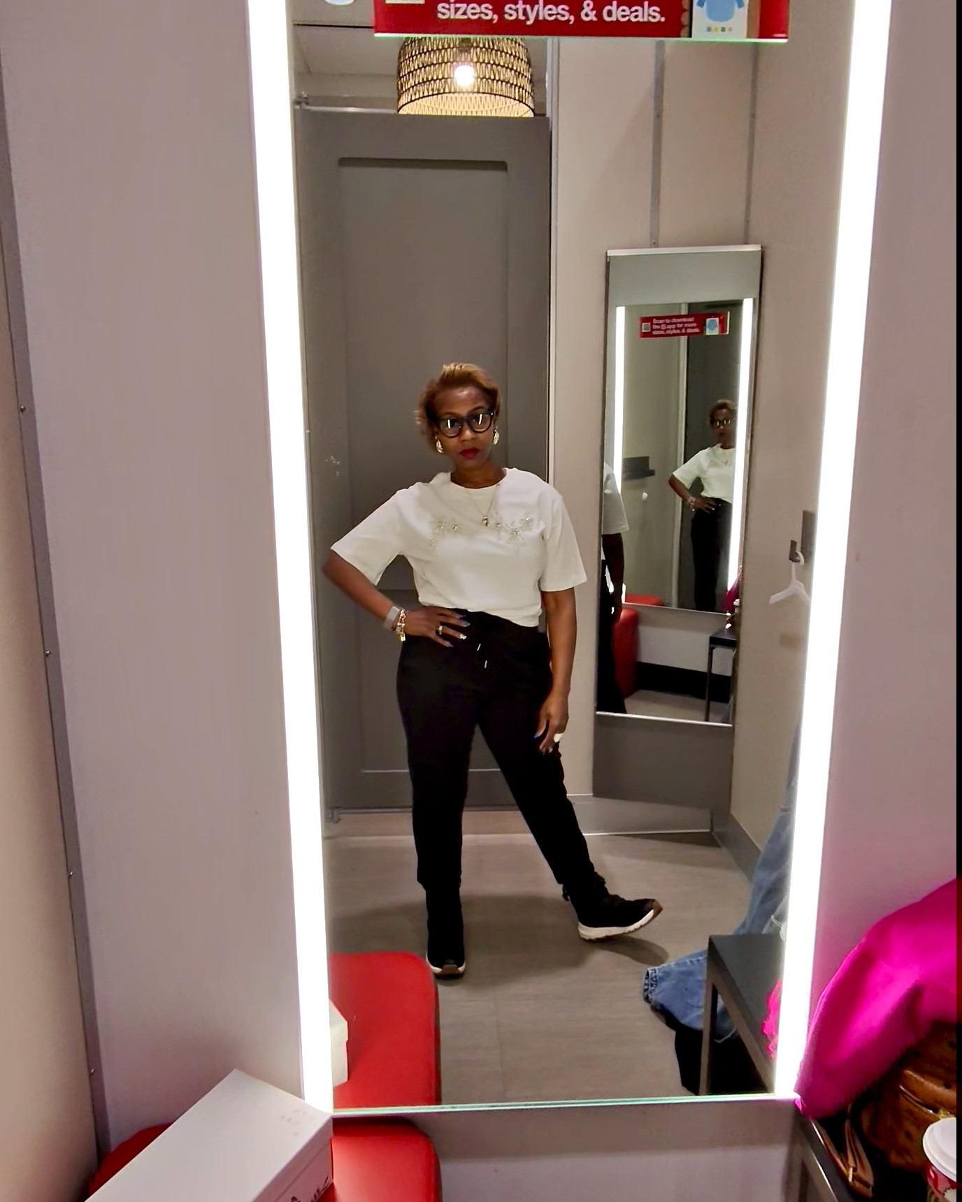 ✨ Florals for Winter? Groundbreaking (and Gorgeous)! ✨
Y’all, this Future Collective Embellished T-Shirt is giving effortless cool girl energy! The embroidered floral detail makes it more than just a basic white tee—it’s a statement piece. Bonus: these pics were snapped on the go with my Meta Ray-Ban glasses 🤓 because multitasking is the vibe.
🌸 Why I’m loving it:
	•	The floral embellishment adds just the right amount of drama—minimal but eye-catching.
	•	Perfect for layering under a chunky cardigan or leather jacket for those cooler days.
	•	Soft, comfy, and versatile enough to dress up or down!
📸 Style Tip: Pair it with high-waisted trousers and sneakers for a casual chic look, or tuck it into a midi skirt with ankle boots for a polished vibe.
🛒 Shop the vibe now—linking it below so you can snag it before it’s gone!
#TargetStyle #LTKfashion #StatementTee #FutureCollective #WinterFlorals #FashionedInFreedom

#LTKWatchNow #LTKStyleTip #LTKFindsUnder50