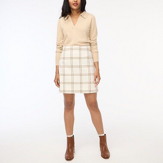 Wool-blend A-line mini skirt | J.Crew Factory