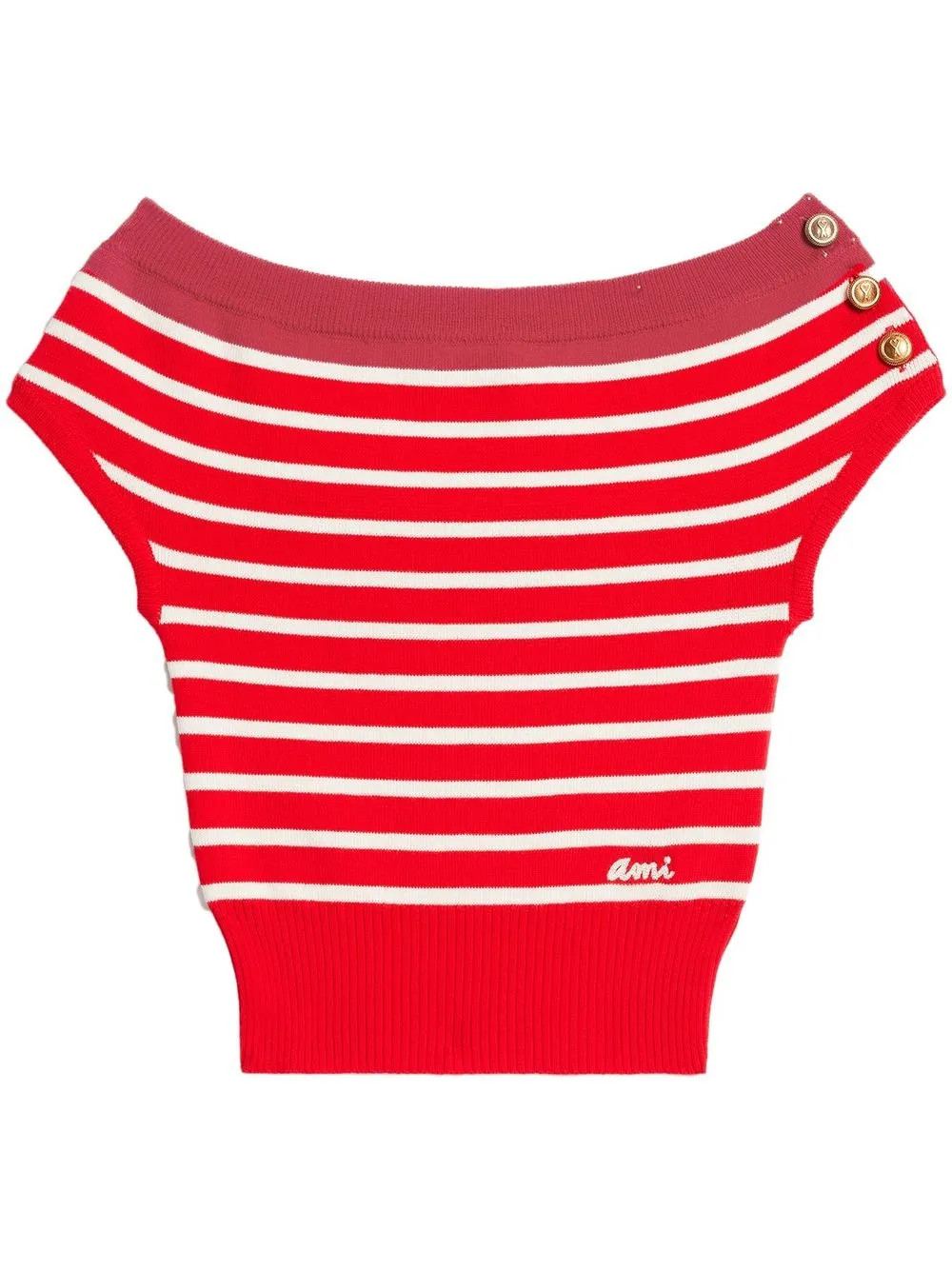 off-shoulder striped top | Farfetch Global