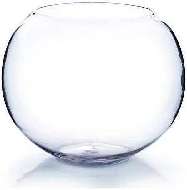 Large Bowl Glass Vase, Diameter 9", Height 8", (Multiple Sizes Choices) Clear Round Bubble Vase J... | Walmart (US)