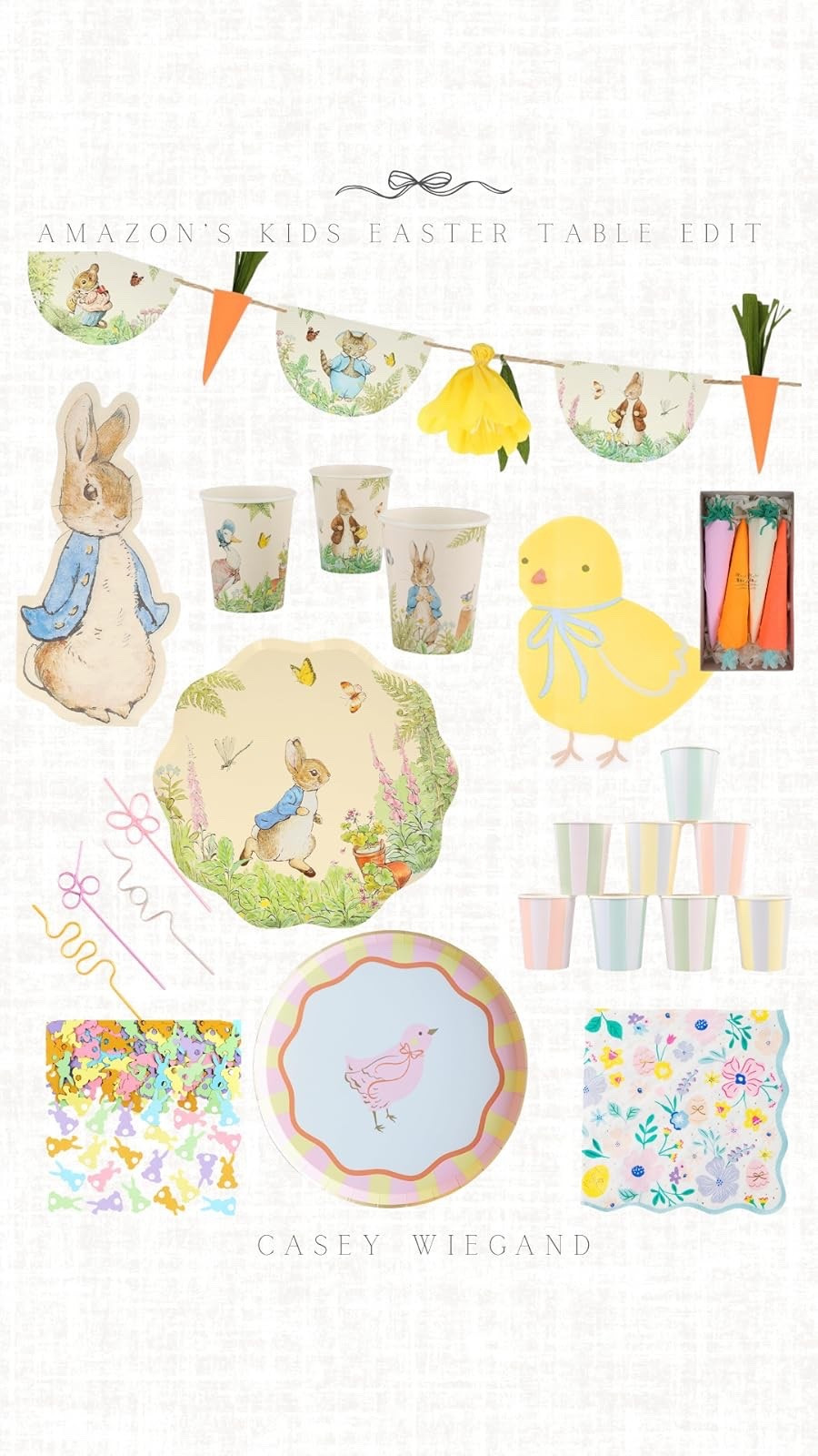 Easter table decor inspiration: Peter Rabbit plates, pastel napkins, and cute cups. Perfect for a springtime celebration! #EasterDecor

#LTKHome #LTKSpringSale #LTKSeasonal