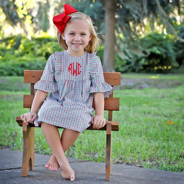 Christmas Gingham Olivia Dress | Classic Whimsy