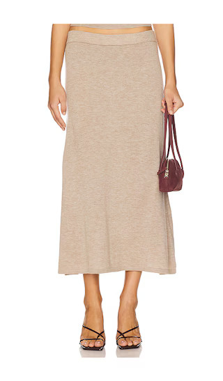 Deora Sweater Skirt in Taupe | Revolve Clothing (Global)