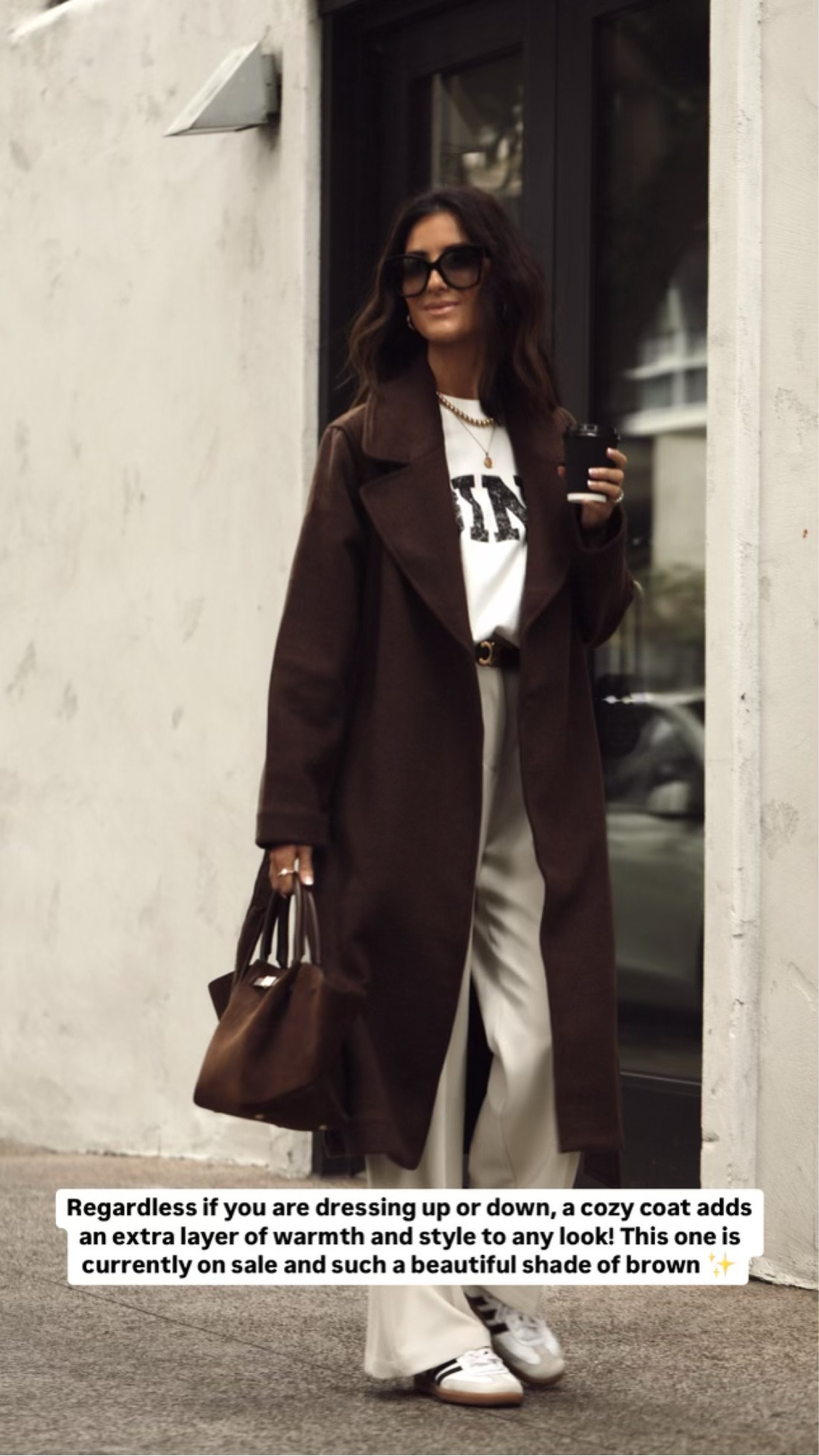 Regardless if you are dressing up or down, a cozy coat adds an extra layer of warmth and style to any look! This one is currently on sale and such a beautiful shade of brown✨

#LTKHoliday #LTKStyleTip #LTKSeasonal