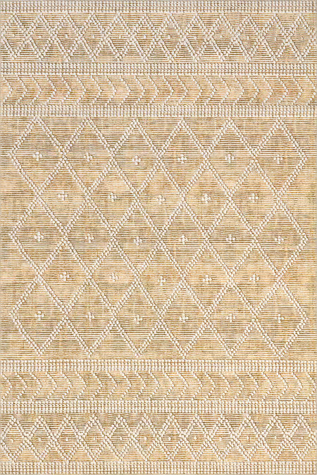 Beige Manara Washable Stain Resistant 8' x 10' Area Rug | Rugs USA