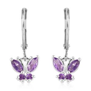 Shop LC Amethyst Crystal Chakra Reiki Healing Butterfly Lever Back Dangle Drop Earrings Steel Ste... | Walmart (US)