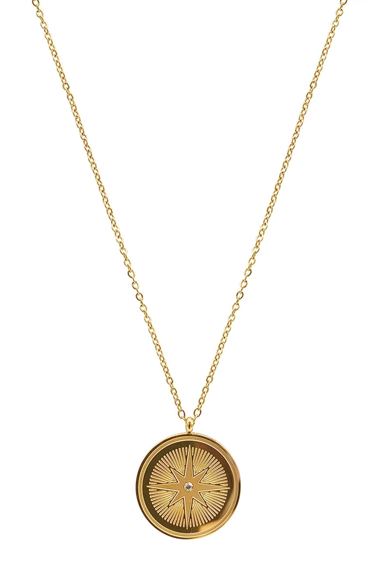 Adornia 14K Gold Plated Water Resistant Star Compass Necklace | Nordstromrack | Nordstrom Rack