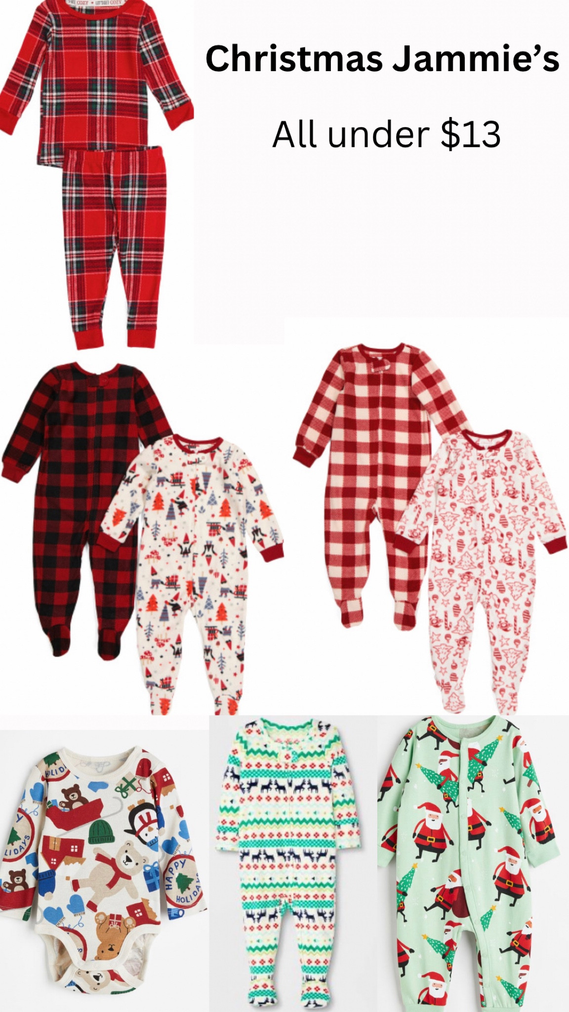 Christmas Jammie’s under $13 

#LTKHoliday #LTKbaby #LTKGiftGuide