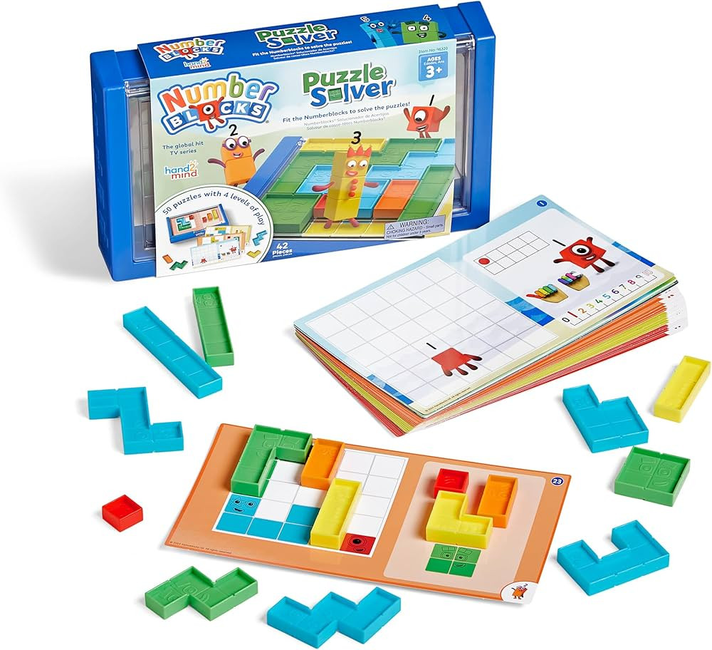 hand2mind Numberblocks Puzzle Solver, Brain Teaser Puzzles for Kids, Logic Puzzles for Kids, Bloc... | Amazon (US)