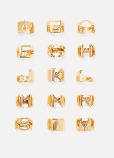 Alphabet gold-tone ring | NET-A-PORTER (UK & EU)