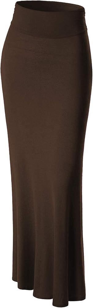 Made By Johnny Women's Solid Basic Lightweight Floor Length Flare Long Maxi Lounge Skirt (S~3XL) | Amazon (US)