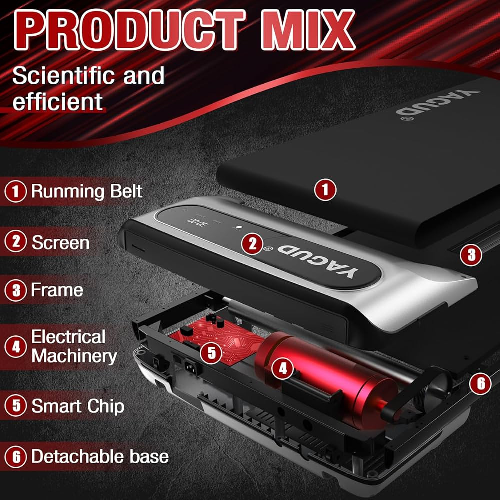 Under Desk Treadmill, Walking Pad for Home and Office, 2.5 HP Portable Walking Jogging Running Ma... | Amazon (US)