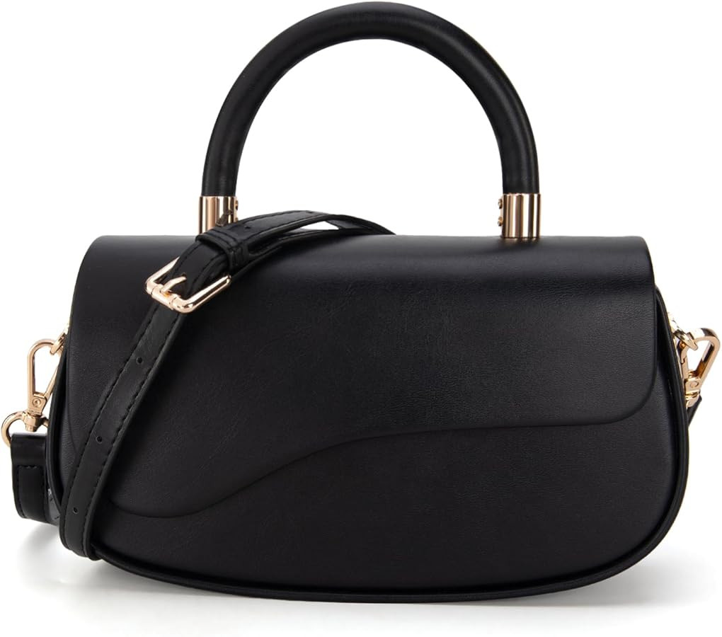 Milan Chiva Small Elegant Top Handle Purses for Women Mini Shoulder Bag Cute Crossbody Purse | Amazon (US)
